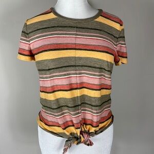 Madewell striped summer tie shirt